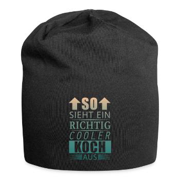 Cooler Koch Bester Koch Geschenk Herren Jungen - Jersey-Beanie - Schwarz - Vorne