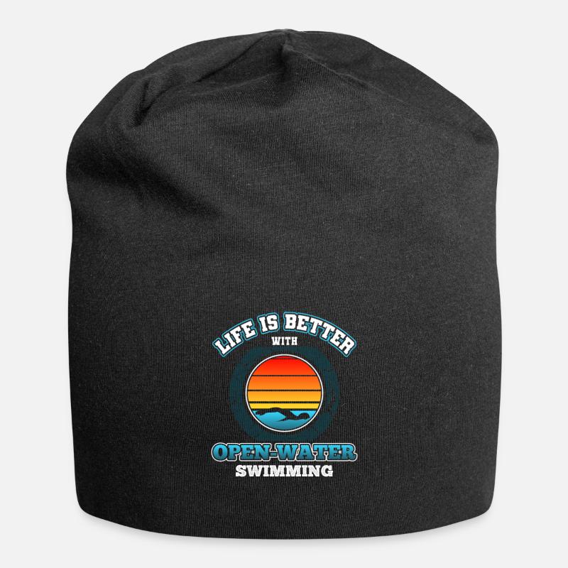 Natation - Bonnet en jersey - noir