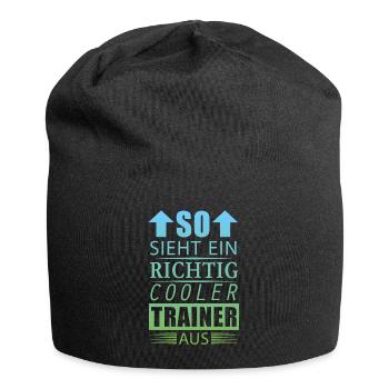 Cooler Trainer Lustiger Spruch Geschenk Herren - Jersey-Beanie - Schwarz - Vorne