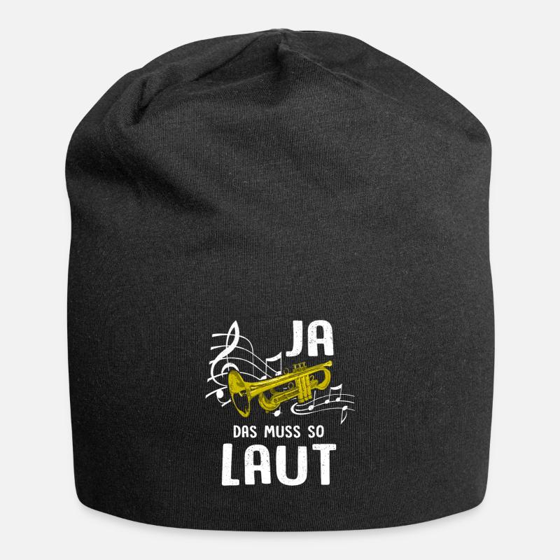 Ja Das Muss So Laut Trompete - Jersey-Beanie - Schwarz