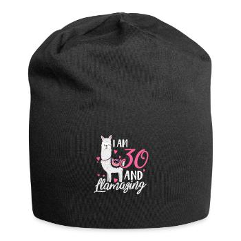 30th birthday llama - Jersey Beanie - black - Front