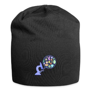 Germs under the microscope - Jersey Beanie - black - Front