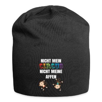 Nicht mein Zirkus nicht meine Affen - Jersey-Beanie - Schwarz - Vorne