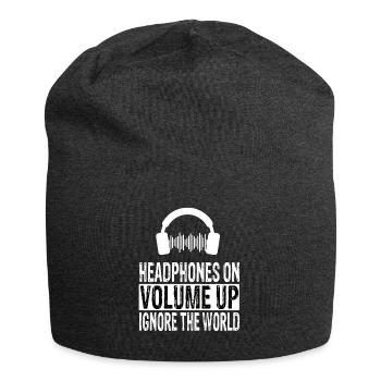 Headphones - Jersey Beanie - charcoal grey - Front