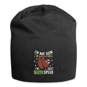 Im Not Slow Im Just Sloth Speed Sloths Sloth Lazy - Jersey Beanie - black - Front