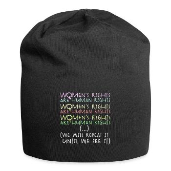 Frauenrechte, Menschenrechte, Gleichberechtigung - Jersey-Beanie - Schwarz - Vorne
