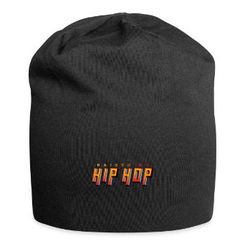Aufgezogen von Hip Hop - Jersey-Beanie - Schwarz - Vorne