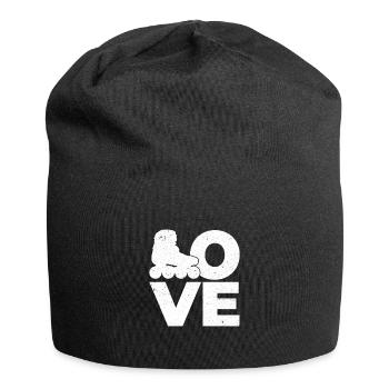Roller skate love - Jersey Beanie - black - Front