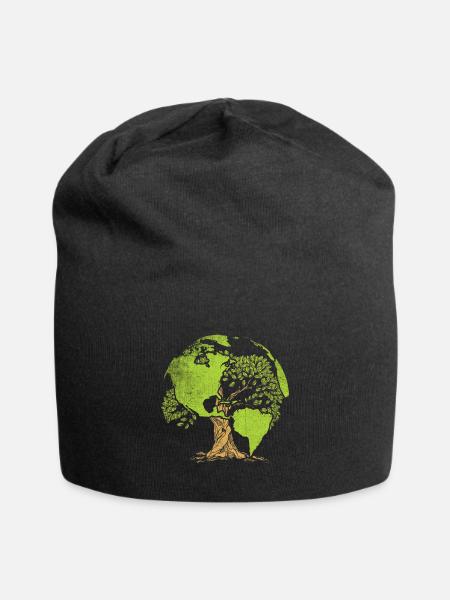 Earth Day Planet - Jersey-Beanie - Schwarz