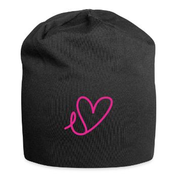 Breast cancer ribbon t-shirt gift - Jersey Beanie - black - Front