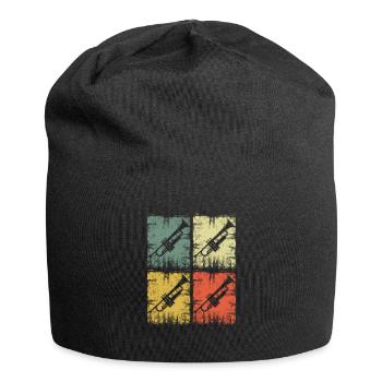 Trumpet Instrument Vintage - Jersey Beanie - black - Front