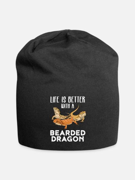 Life Is Better With A Bearded Dragon - Jersey-Beanie - Schwarz