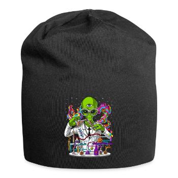 Alien Psychedelic Scientist - Jersey Beanie - black - Front