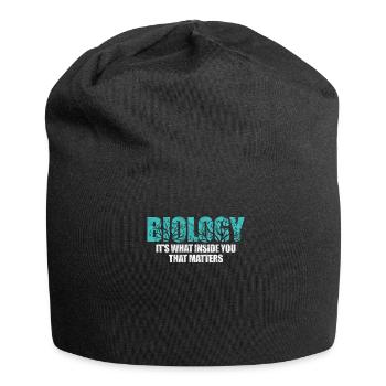 Biology science biologist laboratory bio gift - Jersey Beanie - black - Front