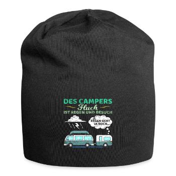 Camper Spruch Wohnwagen Wohnmobil Womo Camping - Jersey-Beanie - Schwarz - Vorne