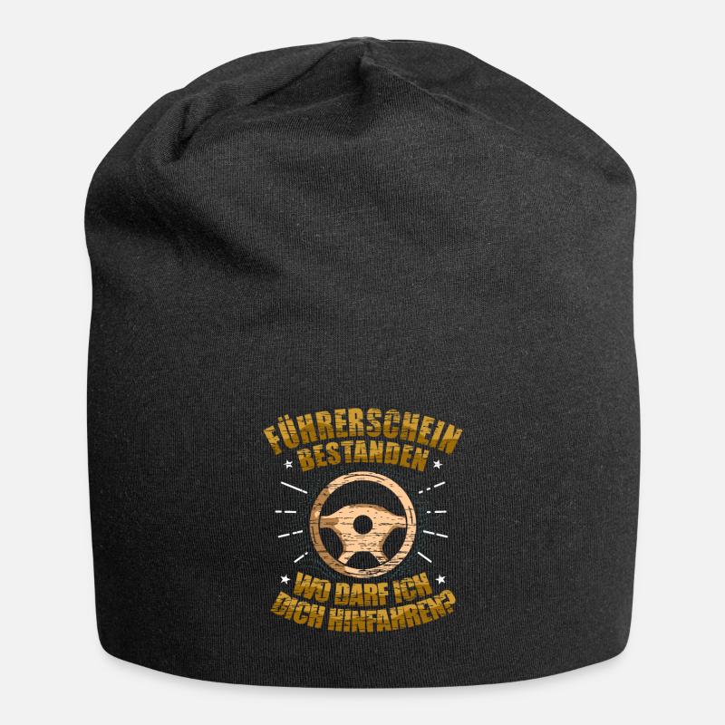 Führerschein Bestanden Geschenk - Jersey-Beanie - Schwarz