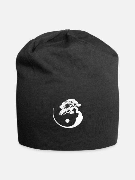 Bonsai Baum Japan Zen Natur Japanisch Geschenk - Jersey-Beanie - Schwarz