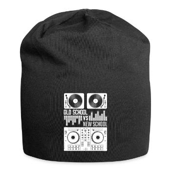 Musique DJ old school vinyl electro techno - Bonnet en jersey - noir - Devant