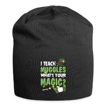 I Teach Muggles What's Your Magic Funny Teacher - Jersey Beanie - black - Front