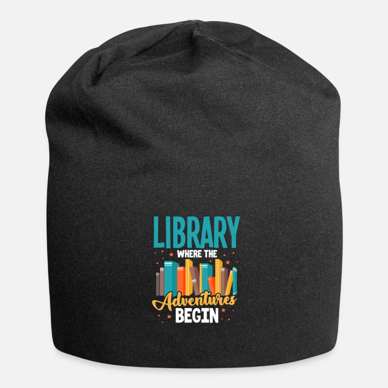 La bibliothèque - Bonnet en jersey - noir