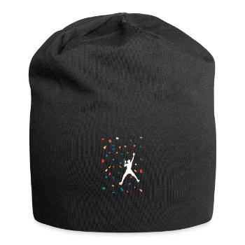 Klettern - Bouldern Boulder - Jersey-Beanie - Schwarz - Vorne