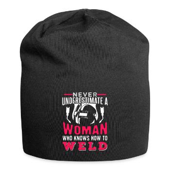 Idée cadeau soudeur soudeur femme - Bonnet en jersey - noir - Devant