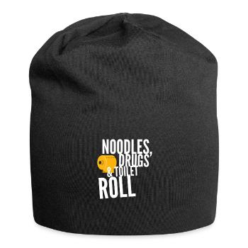 Noodles, Drugs and Toilet Roll - Jersey-Beanie - Schwarz - Vorne