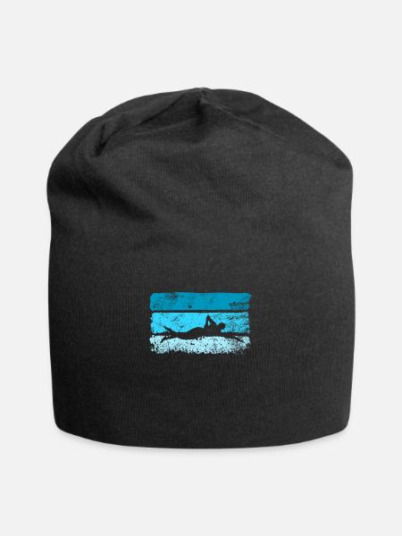 Swimmer swimming - Jersey Beanie - black