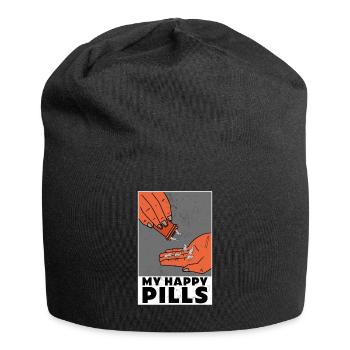 Antidepressant cat outfit for cat lovers - Jersey Beanie - black - Front