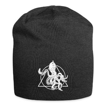 Octopus animal - Jersey Beanie - charcoal grey - Front