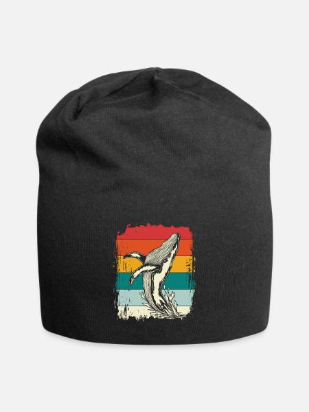 killer whale - Jersey Beanie - black