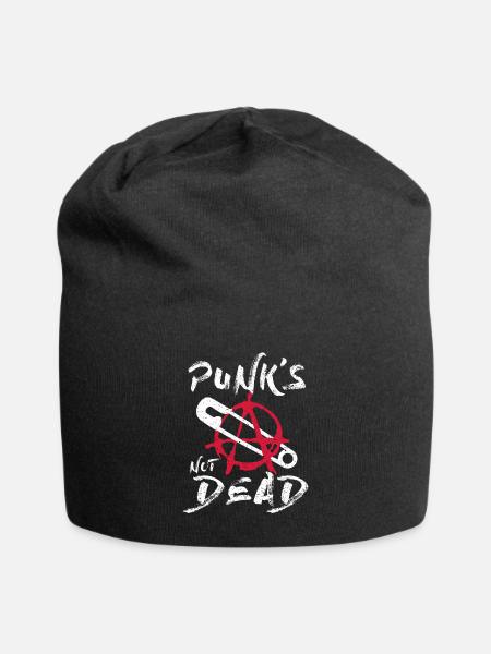 Punk et Punk Rock, Punks Not Dead Punker Gift - Bonnet en jersey - noir