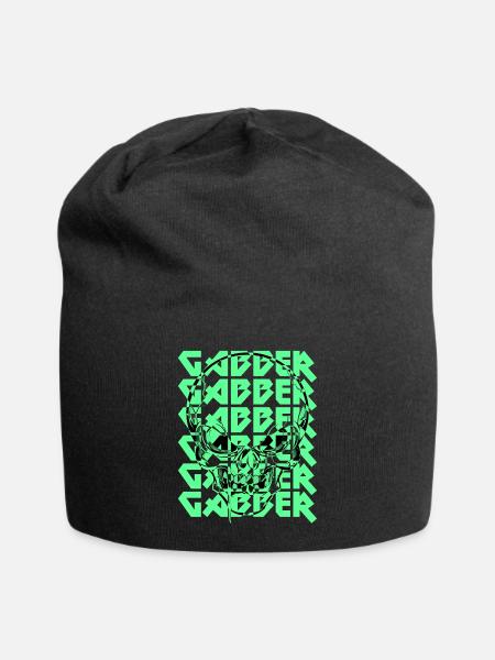 Gabber Gabba Hard-Tekk Schranz Techno Rave Raver - Jersey Beanie - black