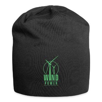 Windkraftanlage - Jersey-Beanie - Schwarz - Vorne