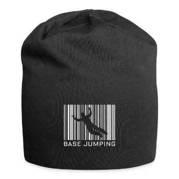 Base jumping hobby with barcode - Jersey Beanie - black - Front
