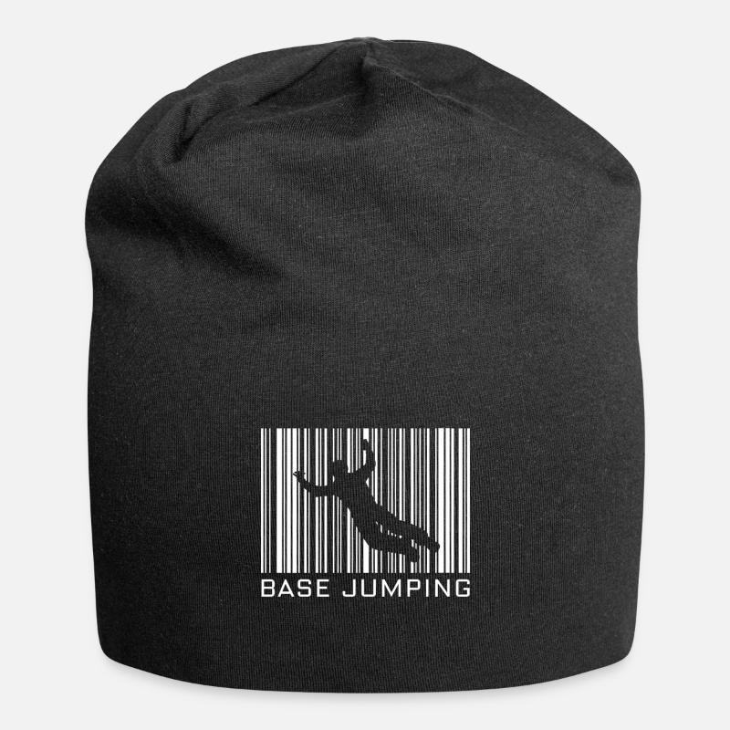 Base-Jumping Hobby mit Barcode - Jersey-Beanie - Schwarz