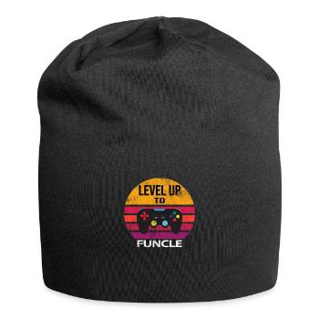 Retro Gamer Uncle Gambler with Nephew - Jersey Beanie - black - Front