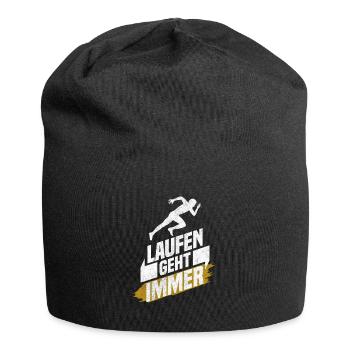 Marathonläufer Marathonlauf Marathon Läufer - Jersey-Beanie - Schwarz - Vorne