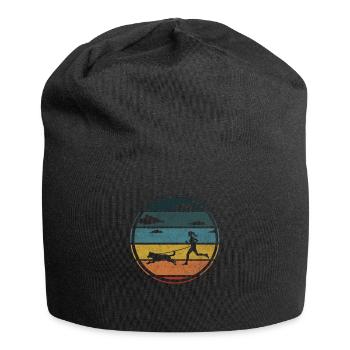 Canicross Sportlerin Canicrosserin Hundesport - Jersey-Beanie - Schwarz - Vorne