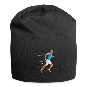 Marathonläufer Marathon Läufer Marathonlauf - Jersey-Beanie - Schwarz - Vorne