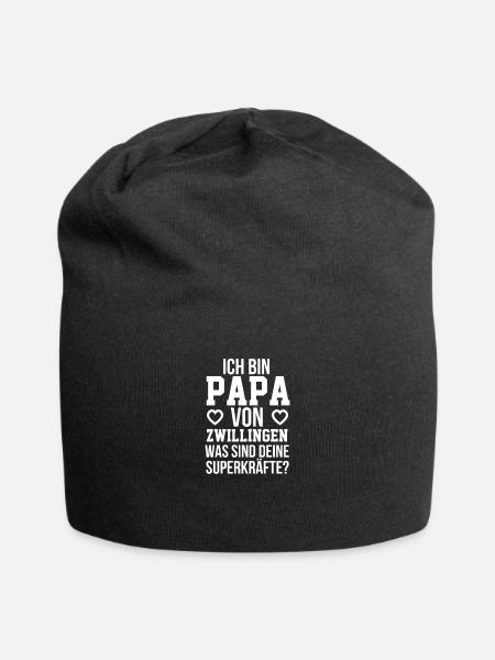 Vatertagsgeschenk Zwilling Papa Vater Vatertag - Jersey-Beanie - Schwarz