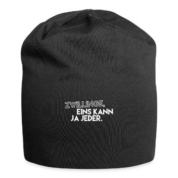 Vatertagsgeschenk Zwilling Papa Vater Vatertag - Jersey-Beanie - Schwarz - Vorne
