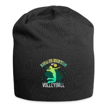 Vintage Volleyballspieler Volleyball - Jersey-Beanie - Schwarz - Vorne