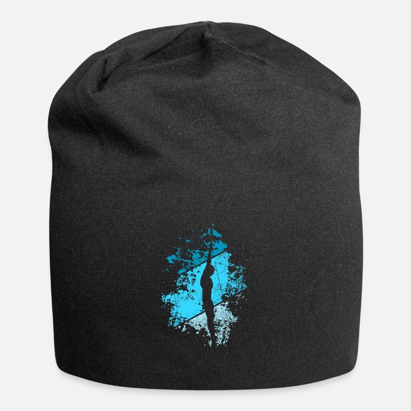 Vintage Wasserspringen Geschenk - Jersey-Beanie - Schwarz