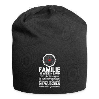 Familien Spruch Zusammenhalt - Jersey-Beanie - Schwarz - Vorne