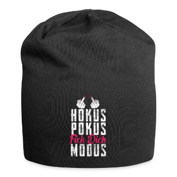 Hokus Pokus Fick Dich Modus Lustig - Jersey-Beanie - Schwarz - Vorne