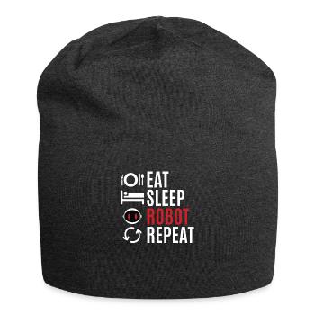 Roboter - Jersey-Beanie - Anthrazit - Vorne
