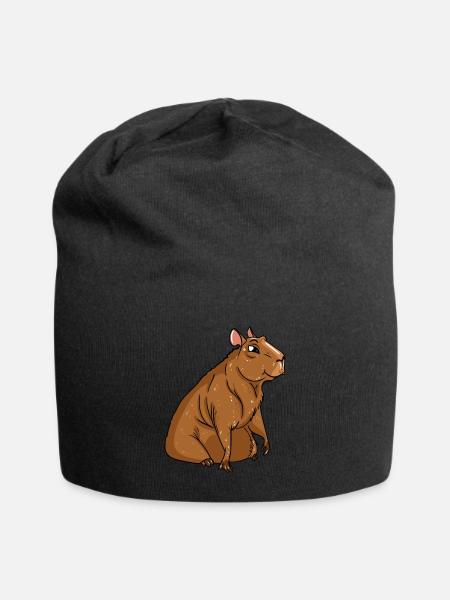 Capybara - Jersey Beanie - black