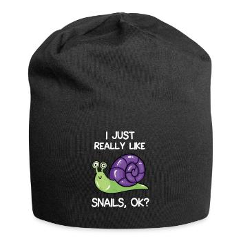I Just Really Like Snails, OK? - Jersey Beanie - black - Front