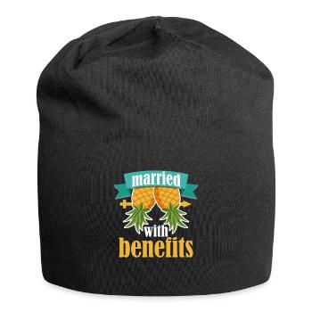 Pineapple Swinger Perverted Couple Swinging Sex - Jersey Beanie - black - Front